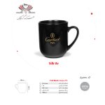 ماگ سرامیکی Full Black با چاپ لوگو Cartier
