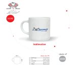 ماگ سرامیکی سفید با چاپ لوگو Michelin به روش سابلیمیشن